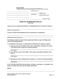 Fillable Online Order For Substituted Service - Texaslawhelp.org Fax Email  Print - Pdffiller
