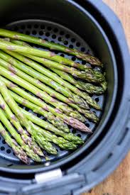 Remove the asparagus and add a layer of foil in the air fryer basket. Air Fryer Asparagus Veggie Desserts