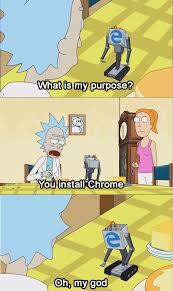 Installed Windows 10 Poor Edge Browser Rick And Morty Meme Funny Pictures Funny Memes