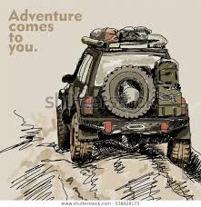 Adventure Off Road Car Illustration Print Stock Vector Royalty Free 538928173 Car Illustration Offroad Vehicles Offroad