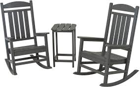 Polywood Presidential 3 Piece Rocker Set Rocking Chair Set Outdoor Rocking Chairs Polywood
