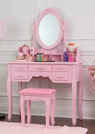 Amazon Com Fineboard Vanity Set With Stool Makeup Table With 7 Organization Drawers Sin Vanity Set With Mirror Mirrored Vanity Table Vintage Bedroom Furniture