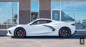 Chevrolet Corvette C8 Stingray White Blaque Diamond Bd F25 Wheel Front
