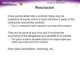 The act of rescinding | meaning, pronunciation, translations and examples. Contract Law Cause For Rescission Douglas Wilhelm Harder