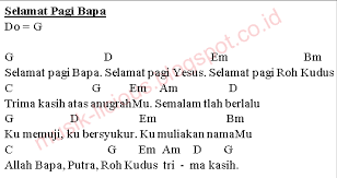 Lihat daftar lagu, dan dapatkan yang anda cari. Musiklicious Selamat Pagi Bapa Lirik Dan Kunci Gitar