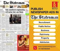 The Statesman Ad Rates 2024 | Book ...