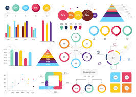 Set Of Most Useful Infographic Elements Bar Graphs Pie Charts