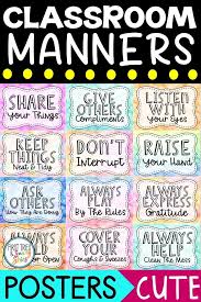 Classroom Manners Posters Classroom Expectations Posters This Bundle Includes 50 Elementary Classroom Expectations Poster Classroom Expectations Classroom