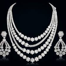 Diamonds Bracelet Necklace Ring From Hazoorilal Jewellers Thejewellcloset Diamond Necklace Designs Diamond Necklace Hazoorilal Jewellers
