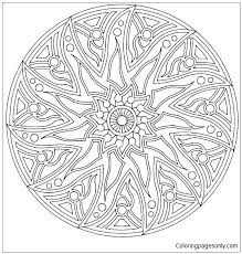 Very complex coloring page that challenges you to smile more often. Complex Mandala For Adult Coloring Pages Mandala Coloring Pages Free Printable Coloring Pages Online