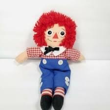 1987 Playskool Raggedy Andy Rag Boy Doll 12" Hasbro Plush Stuffed Animal Toy