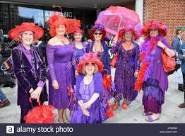 Red Hat Society Women High Resolution Stock Photography And Images Alamy