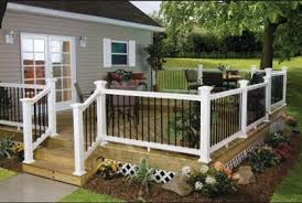 Traditional Wood Deck With Vinyl And Iron Railing Building A Deck Backyard Deck With Pergola