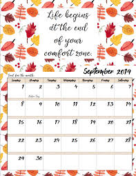 Free Printable 2019 Monthly Motivational Calendars Calendar Quotes Calendar Printables Free Printable Calendar