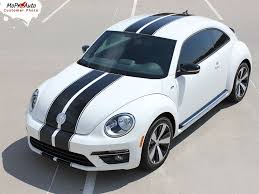 Black And White Striped Beetle California Beetle Rally Volkswagen Beetle Racing Stripes Bumper To Bumper Rally Decals Vinyl Graphics Kit Fits 2012 2019 Volkswagen Beetle Volkswagen Racing Stripes