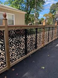 Acurio Latticeworks Ginger Dove 32 In X 4 Ft Black Vinyl Decorative Screen Panel 3248pvcbk Gndv The Home Depot In 2020 Decorative Screen Panels Backyard Fence Decor Garden Fence Panels