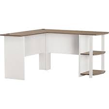 This desk is designed with classic parsons styling that includes a simple silhouette with clean lines. Altra Furniture 9354015pcom Dakota L Shaped Desk With Bookshelves White Sonoma Oak L Formiger Schreibtisch Haus Schreibtischablage