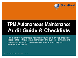 Firstly, open a new document in any file format of your choice. Tpm Autonomous Maintenance Audit Guide Checklists