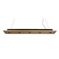 Suspension Rampe 5 Spots En Jujubier Et Metal Noir Alezio Maisons Du Monde Suspension Luminaire Metal Noir Table Bois Brut