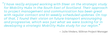 We did not find results for: Developing A Mobility Hubs Strategic Study For South East Scotland Steer
