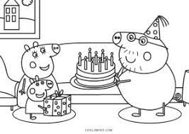 Dad is going to decorate the christmas. Printable Peppa Pig Birthday Coloring Pages Coloring And Drawing