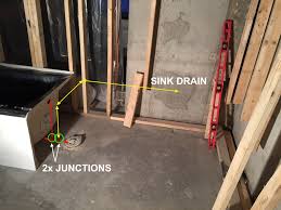 can i tie a vanity sink drain into the
