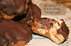 Now this is easy cooking! Mixed Up Caramel Turtles Recipe Turtle Recipe Just Desserts Dessert Recipes