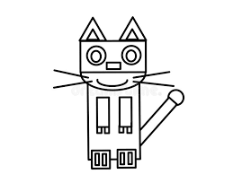 Welcome to a future with robot friends helping us out! Robot Cat High Quality Kids Coloring Pages Stock Vector Illustration Of Presentations Quality 87298781