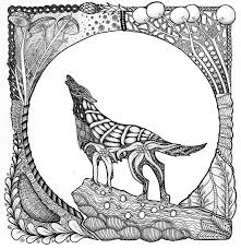 Kleurplaat Wolf Kleurplaten Kleurplaten Voor Volwassenen Mandala