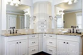 Luxury Large White Master Bathroom Cabinets With Double Sinks White Master Bathroom Bathroom Remodel Master Bathroom Design