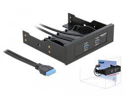 With usb 3.0 front panel cable. Delock Products 61896 Delock Usb 3 0 Front Panel 2 Port With Internal 19 Pin Usb 3 0 Pin Header