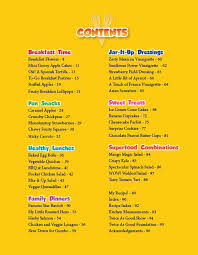 Cookbook Table Of Contents Fun Snacks Breakfast Pastries Best Cookbooks