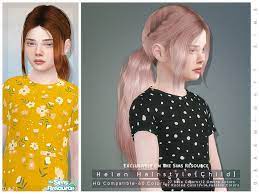 Download the best sims 4 mods latest 2021. Darknightt S Helen Hairstyle Child