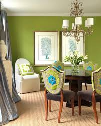 The combination of beautiful chocolate brown, navy blue high gloss walls, and lime green really pops. Transitional Dining Room Features Green And Blue Patterned Chairs Hgtv
