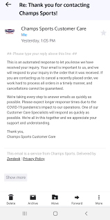 Champs sports was founded in the early part of the 1980s as a division of the woolworth company. Champs Reviews 138 Reviews Of Champssports Com Sitejabber