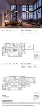 25 Park Row Penthouse 45a Penthouse Apartment Floor Plan Luxury Penthouse Luxury Floor Plans