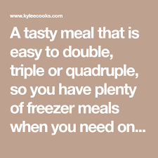 A Tasty Meal That Is Easy To Double Triple Or Quadruple So You Have Plenty Of Freezer Meals When You Need Chicken Freezer Meals Freezer Meals Freezer Dinners