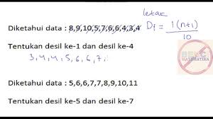 Kuartil, desil, dan persentil adalah cara membagi data menjadi sama banyak. Mencari Desil Data Tunggal Youtube