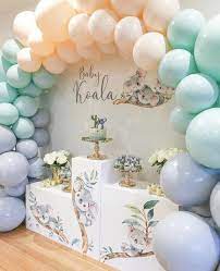 Fiesta En Colores Pastel Baby Shower Balloons Baby Shower Decorations Baby Shower