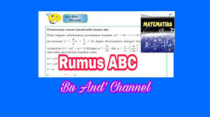 Check spelling or type a new query. Ayo Kita Menalar Hal 75 76 Penurunan Rumus Kuadratik Rumus Abc Matematika Kelas 9 Bab 2 Youtube