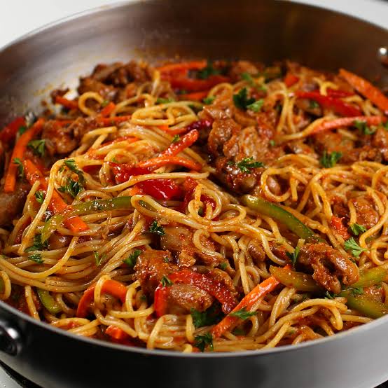 Stir fry pasta