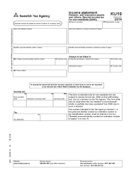 Fler artiklar hittar du i följande artikelserier: Fillable Online Income Statement Ku19 Skatteverket Fax Email Print Pdffiller