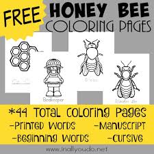 Online coloring > spring > bees. Honey Bee Coloring Pages In All You Do