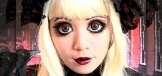 gothic doll makeup look inspired