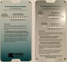 R22 Superheat Subcooling Calculator Charging Chart