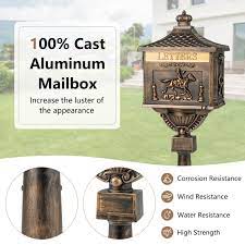 Retro Cast Aluminum Mailbox Security