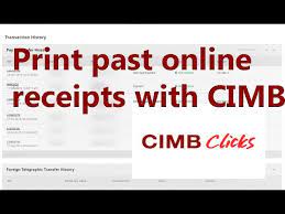 Transfer your cimb bank account funds conveniently within other banks in malaysia. How To Print Cimb Past Receipts Youtube