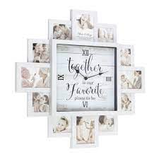 Check spelling or type a new query. White Farmhouse Shabby Chic Together Picture Frame Collage Wall Clock Overstock 32782940