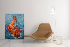 The Abduction of Europe. Myths Ancient Greece. Nude Woman on the Bull.  Modern Original Oil Art 30x24 (80х60 Centimeters) Living Room - Etsy  Australia