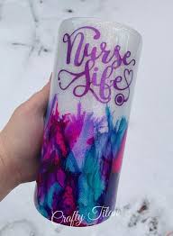 Due to the nature of. Nurse Life Alcohol Ink Splatter Tumbler Watercolor Custom Tumbler Custom Tumblers Alcohol Ink Tumbler Cups Diy